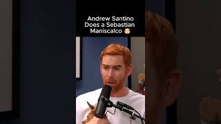 Andrew Santino PERFECT impression of Sebastian Maniscalco 😂 [upl. by Nekciv]