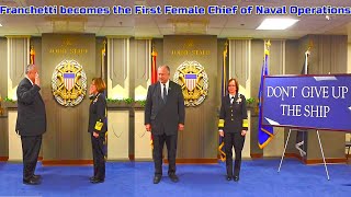 Admiral Lisa Franchetti First Female Chief of Naval Operations [upl. by Adnilav771]