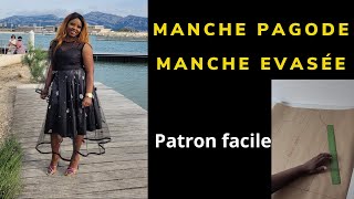 Manche Pagode Manche évasée patron facile [upl. by Daile]