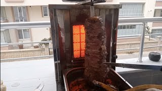 Mini döner makinasıyla evde et döner nasıl yapılır [upl. by Tanitansy]