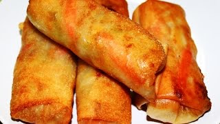 How to Cook Lumpiang Togue Spring Roll Recipe  English [upl. by Aicertal]