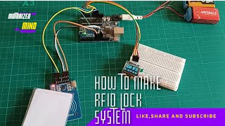 How To Make RFID Lock System Using Arduino UNO And OLED Display Motorized Mind [upl. by Heyde]