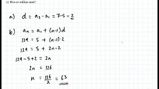 Eksempel – Aritmetisk rekke [upl. by Ahsahtan649]