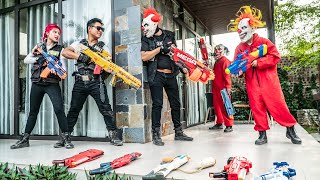 LTT Nerf Mod  Triple Warriors SEAL MARINES Nerf Guns Battle Crime Group Mask DrLee Beast Wars [upl. by Aldarcie]