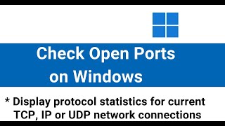 How to check open ports on windows computer  Netstat commands  Check port number in use or free [upl. by Kylstra]