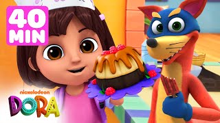 Dora Yummy Food Marathon 2 w Swiper  40 Minutes  Dora amp Friends [upl. by Kenwrick]