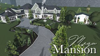 MEGA MANSION BLOXBURG SPEEDBUILD WITH POOL [upl. by Irena]