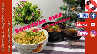 Schezwan Rice Recipe with Vegetable Manchurian foodie sandsakura vegan friedrice mrnigelng [upl. by Ilrahs]