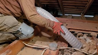 Attic Insulation  Start to Finish  Removal Preparation Installation [upl. by Attekahs]