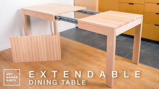 How to Make an Extendable Dining Table with Solid Maple  Tiny Apartment Build Ep8 [upl. by Daffi582]