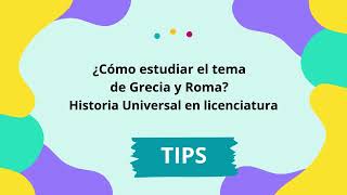 Cómo estudiar Grecia y Roma Tips [upl. by Hadden758]