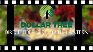 DIY Dollar Tree Garden Decor  Bird Bath  Bird Feeder  Lantern  Craft [upl. by Va805]