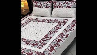 Aplic Eid Special Bed Sheet Design amp Cutting Patchwork Bed Sheet cover Appliqué Sindhis Beauty [upl. by Yllier]