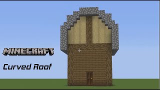 How to build the curved roof in minecraft  Build School  Roofs [upl. by Maeve]