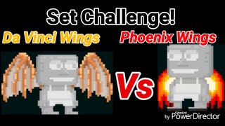 Growtopia  Da Vinci Wings vs Phoenix Wings Set Challenge Ft DEAKY [upl. by Inahc]