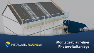 🇩🇪 Montageablauf einer Photovoltaikanlage [upl. by Tegdig625]