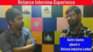 Reliance Interview experience by Sachin Saxena  InterviewTips [upl. by Greggory]