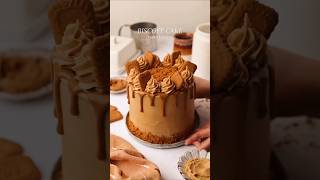 VEGAN Biscoff Cake bakingfallvibesbiscoffdessertrecipeegglesstutorialholidayfoodshorts [upl. by Bluh]