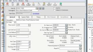 Peachtree Tutorial Adding Inventory Sage Training Lesson 61 [upl. by Shirleen]