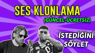 YAPAY ZEKAYLA SES KLONLAMA  ŞARKI SÖYLETME  GÜNCEL PROGRAMSIZ [upl. by Igor]