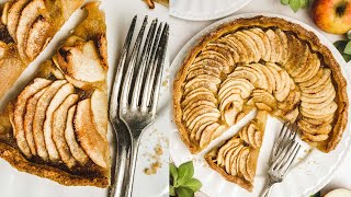 Recette de la tarte aux pommes facile avec de la compote et une pâte brisée  Sweetly Cakes [upl. by Delora]