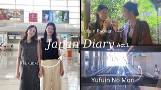 Japan Travel Vlog  ✈️ to Fukuoka Yufuin No Mori Ryokan Lost in Hakata my first summer in JP [upl. by Madoc]