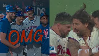 Mets Tie the Game in 9th but Phillies Respond with a Walk Off Game 2 9th Inning Highlight [upl. by Aynatal]