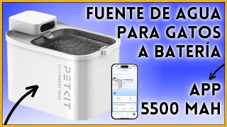 PETKIT EVERSWEET MAX Fuente para Gatos Sin Cable con Sensor de Movimiento App 5000mAh 3L [upl. by Adnana99]