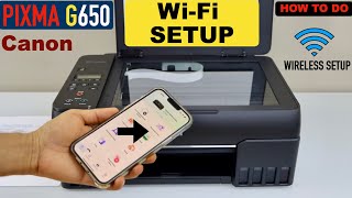 Canon Pixma G650 Setup WiFi Setup Connect To Wireless Network Add In SmartPhone [upl. by Schiff673]