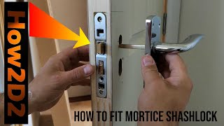 Installing lock with the key on interior fire door  How to install Mortice shashlock Fitting [upl. by Mulry]