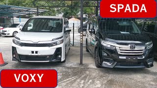 Toyota Voxy vs Honda Step Wagon Spada  Review Kereta Terpakai [upl. by Eisserc]