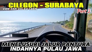 MENYUSURI JALAN PANTURA  PERJALANAN PEMANDANGAN INDAH PINGGIR LAUT  DRAMA SUPIR TRUK SIBA SURYA [upl. by Airitak428]