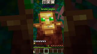 Brute Piglin encounter moment like and subscribe please 🥺🥺 minecraft viral shorts trending [upl. by Aimek837]