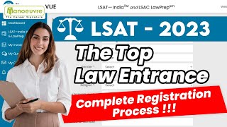 LSAT 2023 Law School Admission Test  Complete Registration Process  Form Filling  LSAT India [upl. by Aniri255]