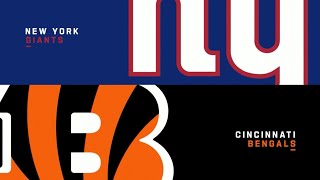 BENGALS FAN LIVE REACTS TO BENGALS VS GIANTS PLAY BY PLAY [upl. by Novick]