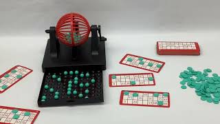 Bingo Game  Rotary Cage with 90 numbers amp reusable Bingo Card and markers 72249 [upl. by Leiba]