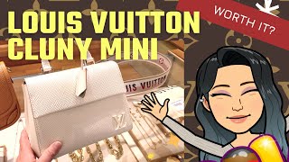 Louis Vuitton CLUNY MINI BAG ❤️❤️❤️ Worth it LV CLUNY MINI Louis Vuitton Cluny Handbag Review [upl. by Atnamas]