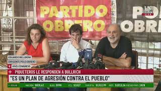 Piqueteros le responden a Bullrich quotEn Argentina no queremos la paz de los cementeriosquot [upl. by Bordiuk431]