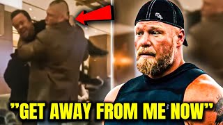 Brock Lesnar Flips Out On Paparazzi [upl. by Aohk]