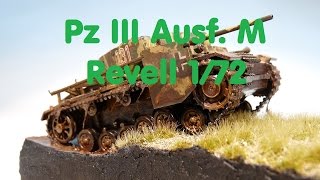 Plastikmodellbau Ps  Pz III Ausf M  Revell 172 [upl. by Yanahs]