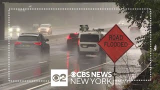 Drivers speed through flooded Route 3 in Clifton New Jersey [upl. by Clardy]