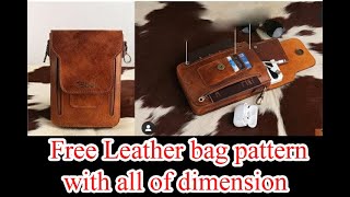 Free leather bag pattern with all of dimension [upl. by Modie]