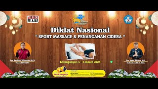 Live Stream part2 DIKLAT NASIONAL quot SPORT MASSAGE amp PENANGANAN CIDERA quot [upl. by Eniamreg]