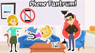 Phone tantrum  Funny Cheeky Sofie Tantrum Cartoon  Throwing Tantrums [upl. by Rolyat300]