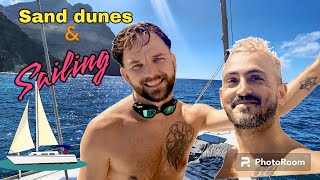 Gran Canaria Sand Dunes amp Private Yacht Sailing ⛵️spain grancanaria desert travel world [upl. by Najram]