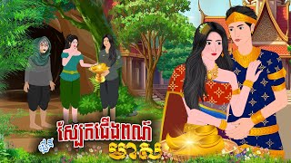 រឿង ស្បែកជើងពណ៍មាស  ស្លឹកត្នោត TV  Khmer Fairy Tales 2024 [upl. by Eadas560]