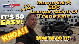 Maverick R testing EVO transmission tune How to launch control [upl. by Eugor]