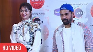 Sriti Jha And Shabir Ahluwalia at ZEE RISHTEY AWARDS NOMINATION PARTY 2019 [upl. by Sedecram755]