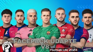 FACEPACK udapte V8 Pes 2021 football life 2024 [upl. by Padget985]