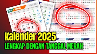 Kalender 2025 Lengkap dengan Tanggal Merah [upl. by Lekar]